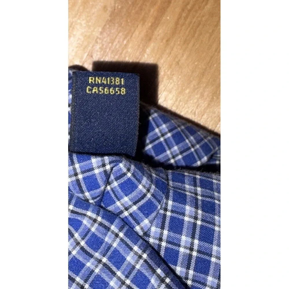 Polo Ralph Lauren Long Sleeve Button Down Blue‎ Plaid Mens Small Custom Fit